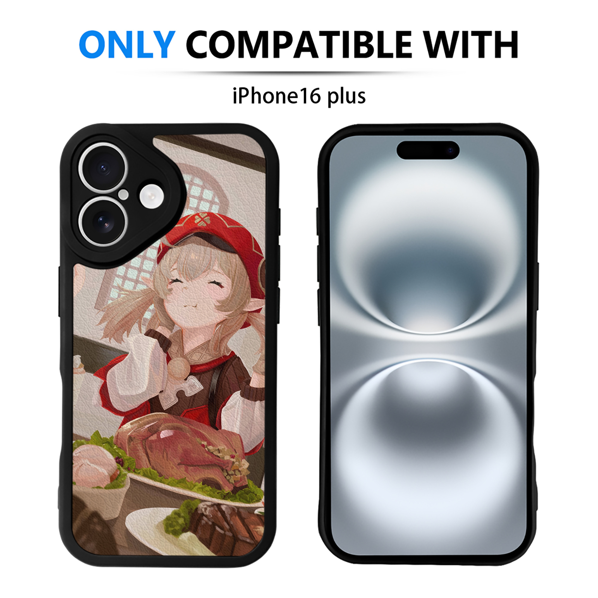げんし神 genshin 【iPhone 16シリーズ対応】シリコンスマホケース（レザー調） 材質：シリコン